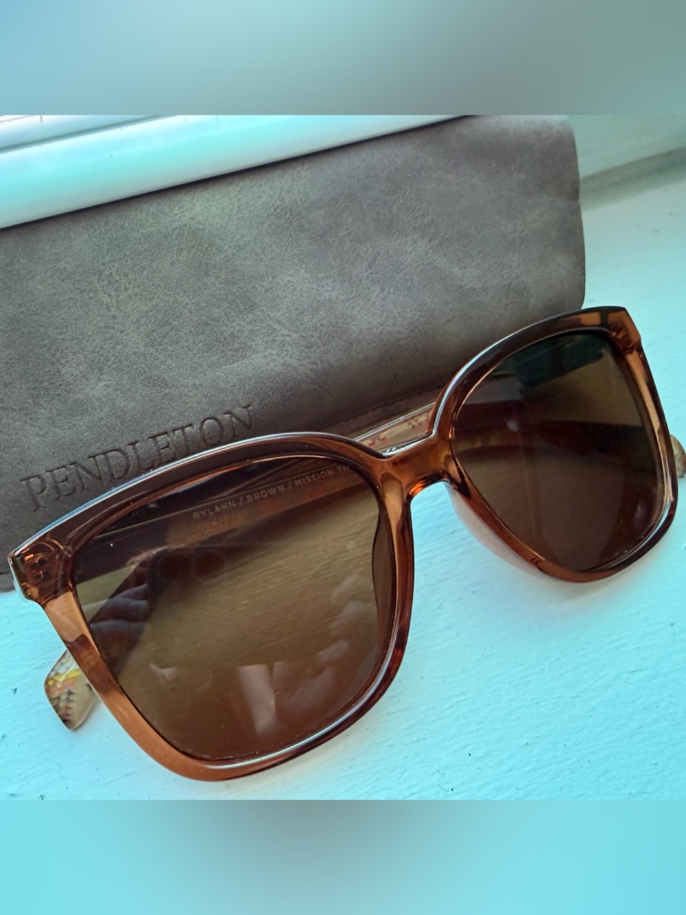 Pendleton Brown Transparent Frame Sunglasses for Women